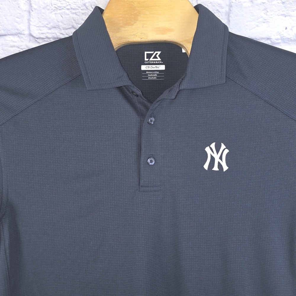 Cutter & Buck Men Drytec New York Yankees Golf Polo Short Sleeve Shirt Sz Medium